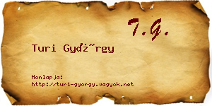 Turi György névjegykártya