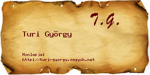 Turi György névjegykártya